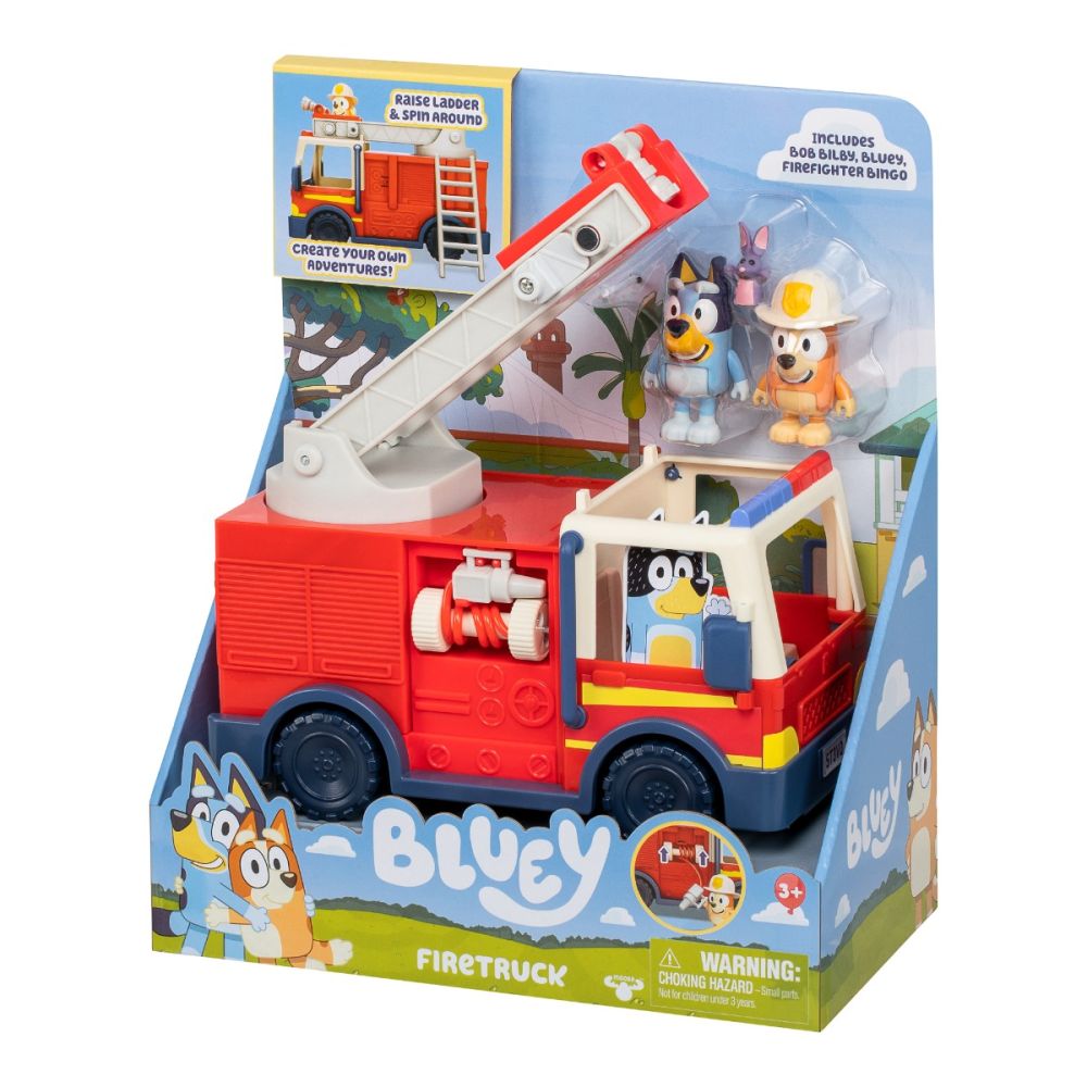 Пожарна кола и 3 фигурки, Bluey, Firetruck