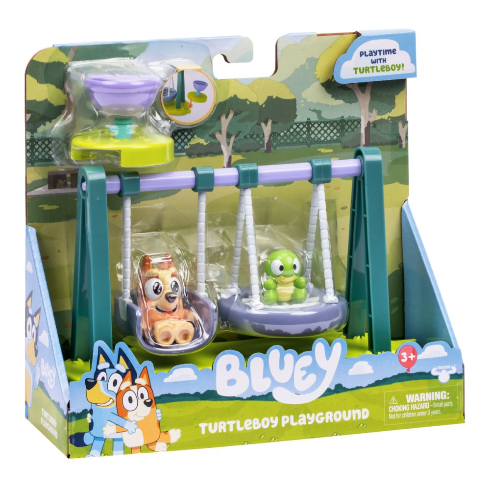 Комплект за игра с 2 фигурки, Bluey, Turtleboy Playground