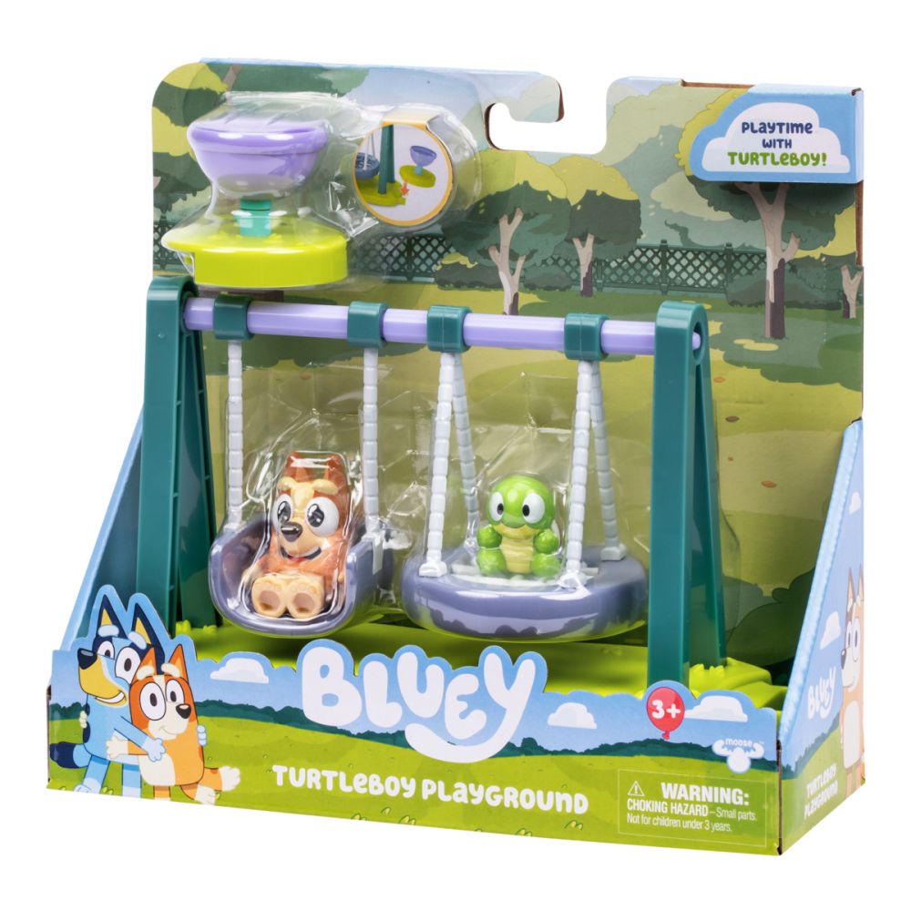 Комплект за игра с 2 фигурки, Bluey, Turtleboy Playground