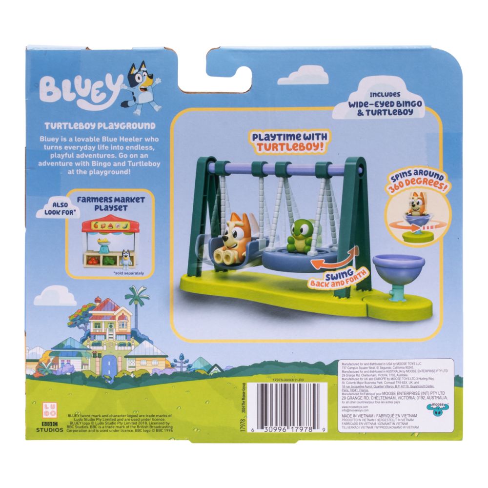 Комплект за игра с 2 фигурки, Bluey, Turtleboy Playground