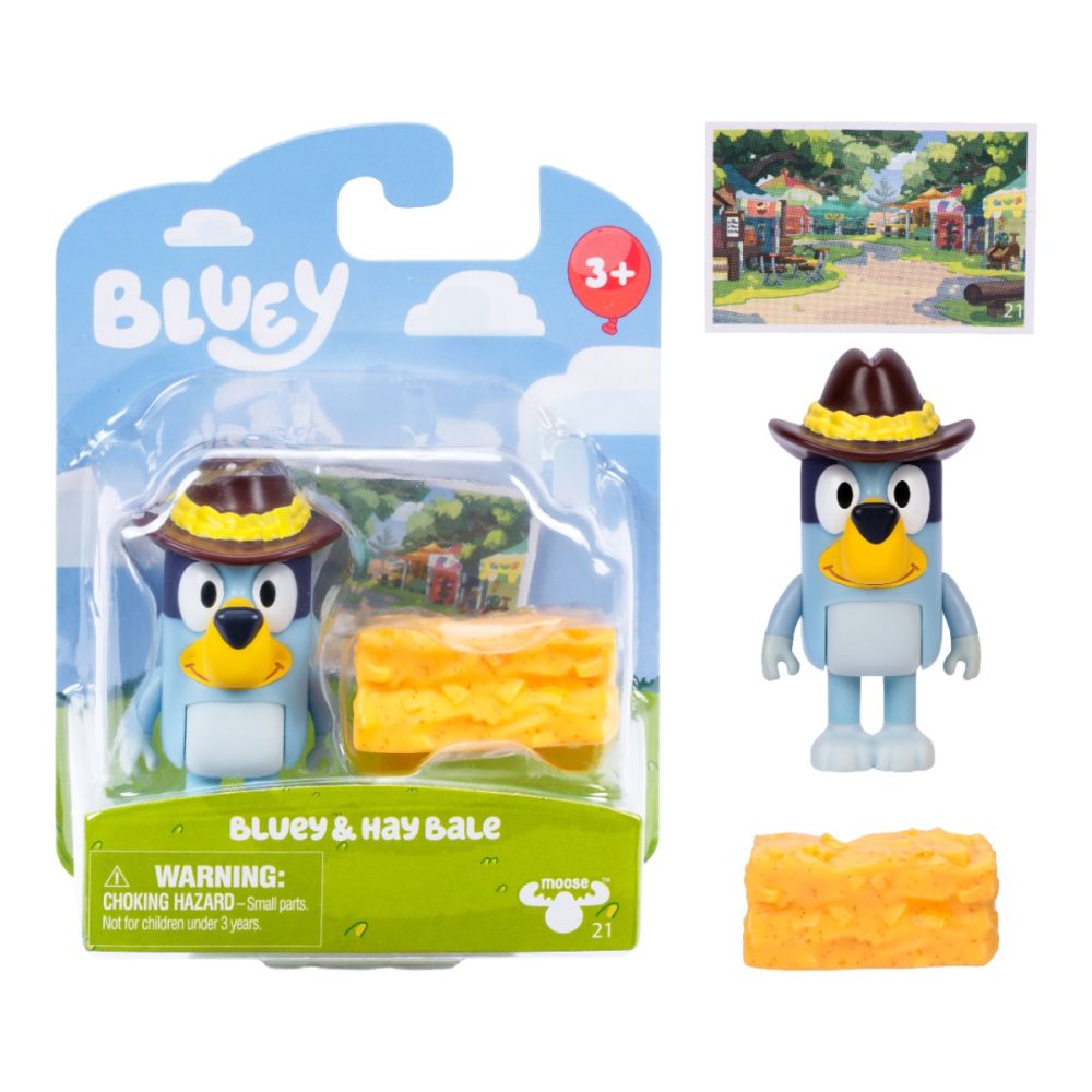 Комплект фигурки, Bluey, Story Starter, Bluey и Hay Bale