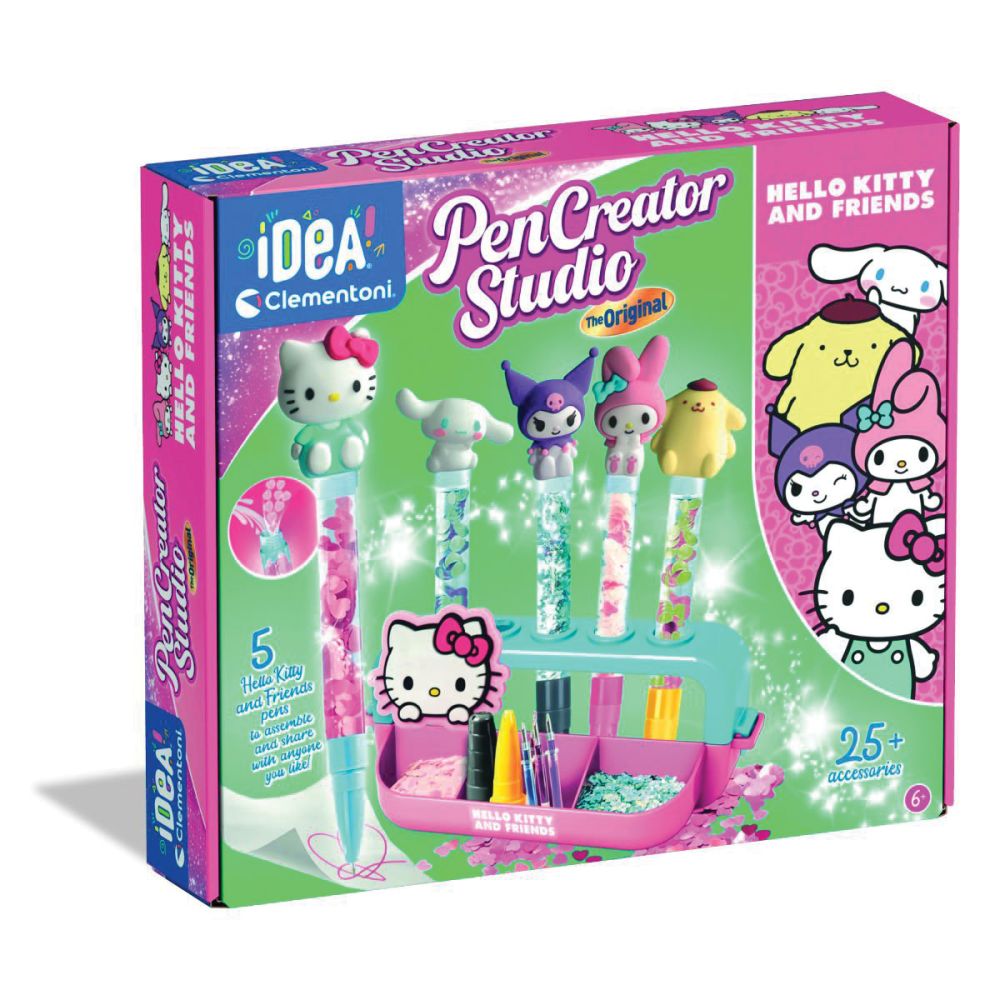 Комплект за създаване на 5 химикала, Clementoni Idea, Hello Kitty, 25 аксесоара