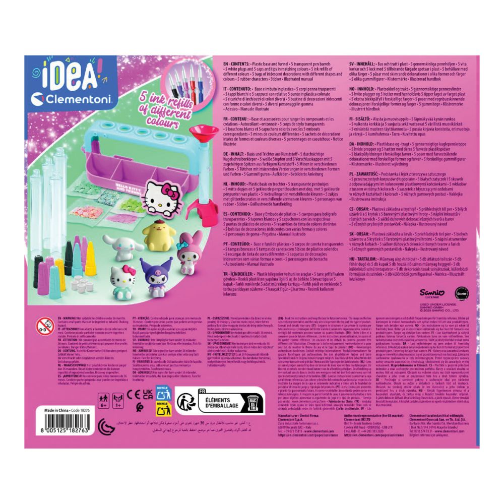Комплект за създаване на 5 химикала, Clementoni Idea, Hello Kitty, 25 аксесоара