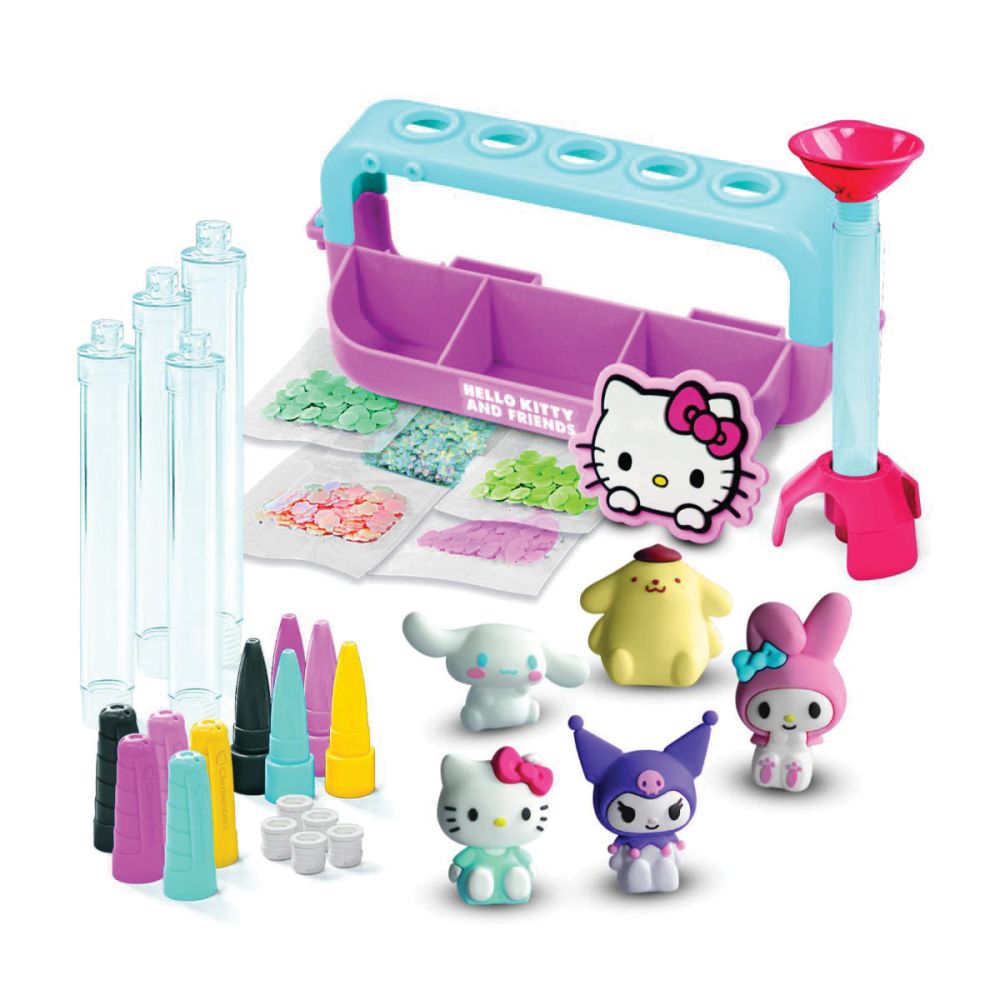 Комплект за създаване на 5 химикала, Clementoni Idea, Hello Kitty, 25 аксесоара