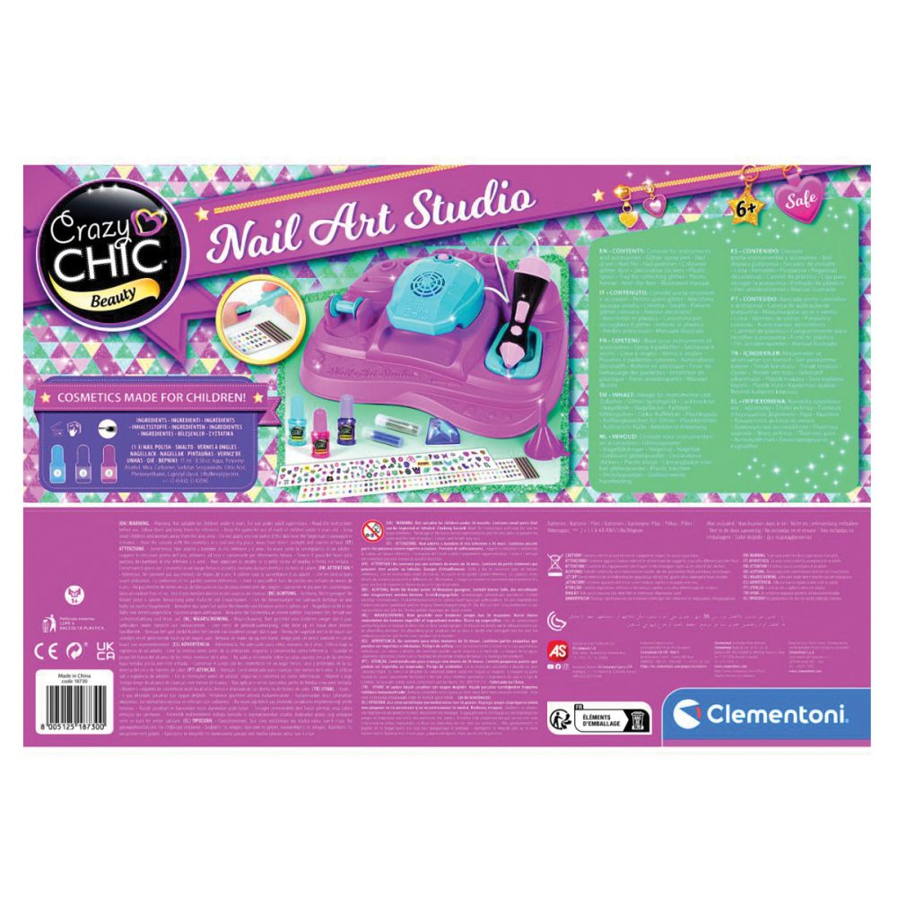 Комплект за маникюр, Clementoni, Crazy Chic, Nail Art Studio
