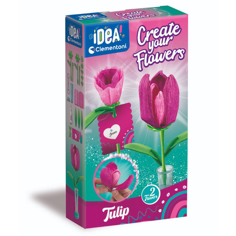 Комплект за създаване на 2 цветя, Clementoni Idea, Лалета