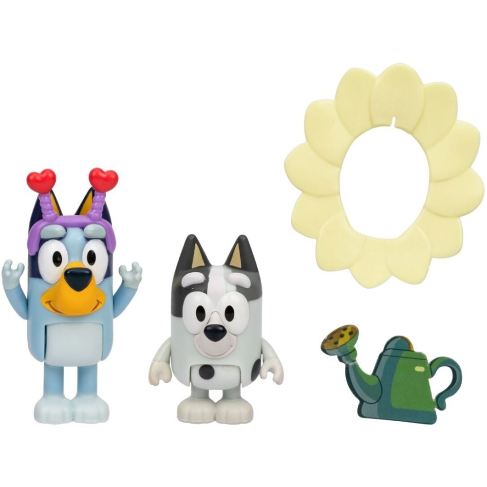 Комплект за игра с 2 фигурки, Bluey, Spring Time, Bluey и Muffin