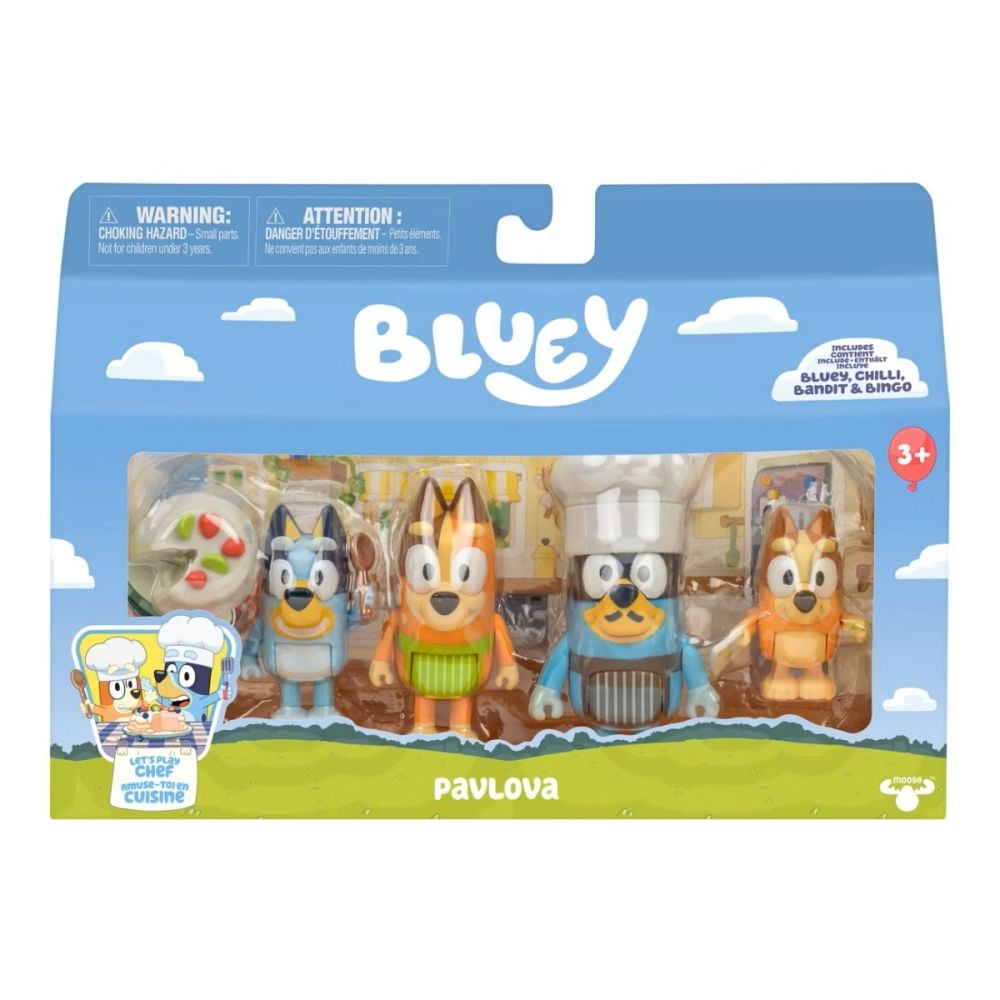Комплект за игра с 4 фигурки, Bluey, Pavlova