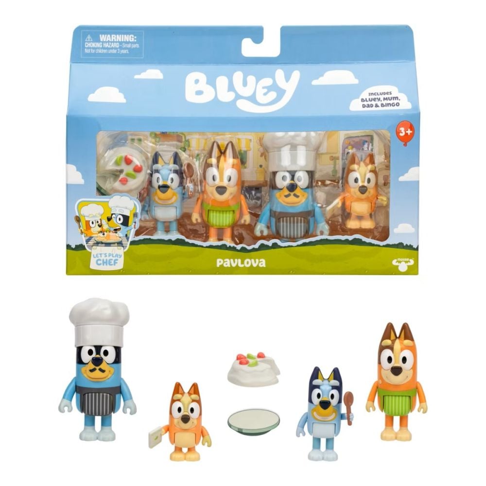 Комплект за игра с 4 фигурки, Bluey, Pavlova