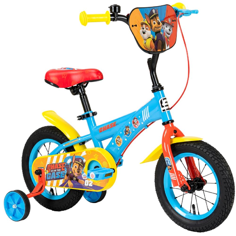 Велосипед с помощни колела, Paw Patrol, Chase, 12 инча