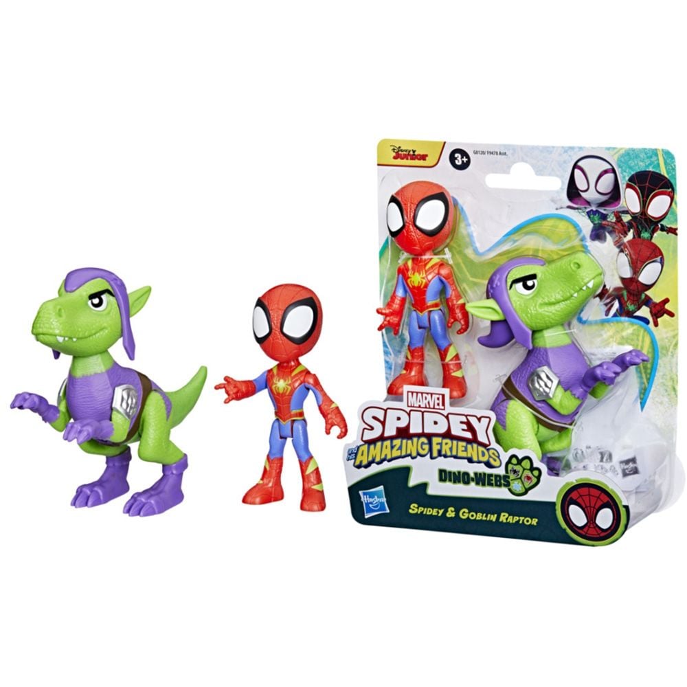 Комплект фигурки, Spidey and His Amazing Friends, Spidey и Goblin Raptor