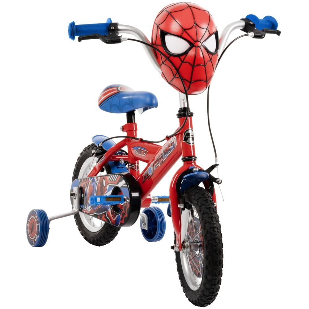 Велосипед с помощни колела, Huffy, Marvel Spiderman, 12 инча, Червено