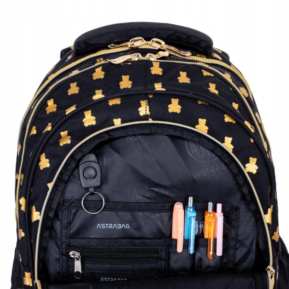 Раница с 3 отделения, AstraBag, Golden Teddy