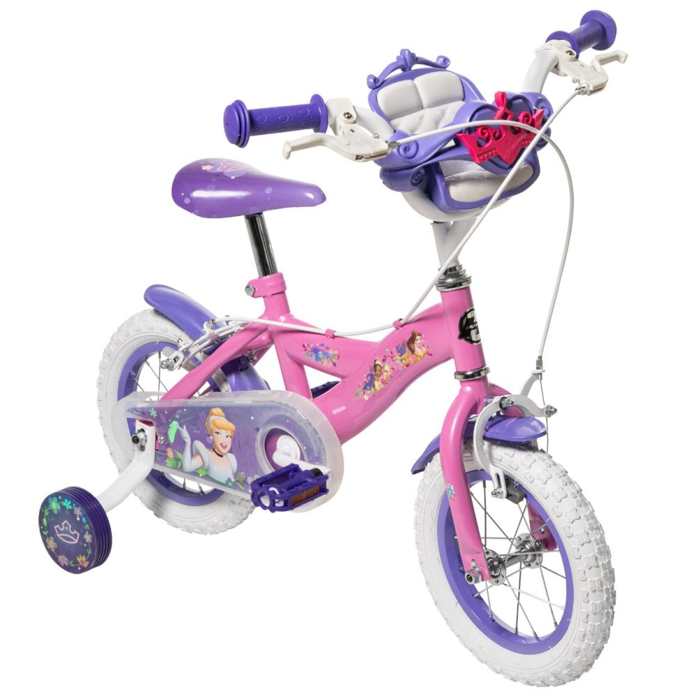 Велосипед с помощни колела, Huffy, Disney Princess, 12 инча, Розово