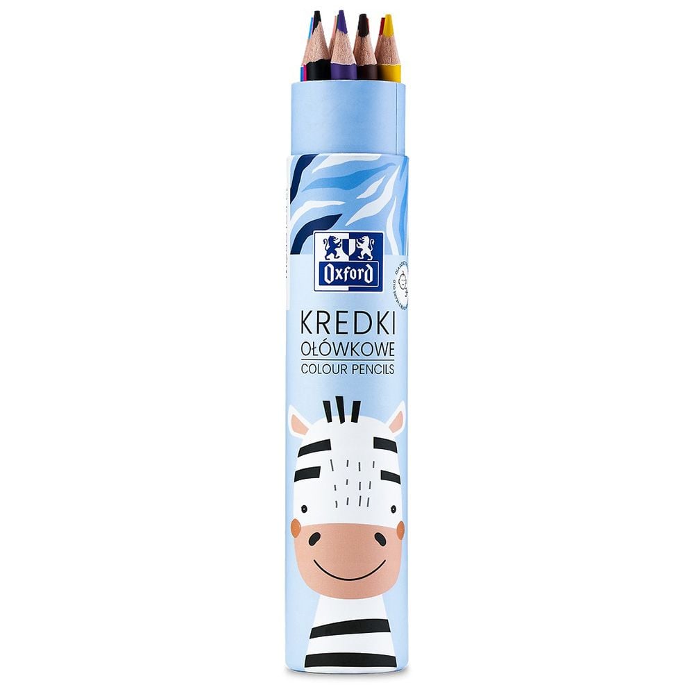 Комплект 12 цветни молива с кръгла форма, Herlitz, Oxford Kids