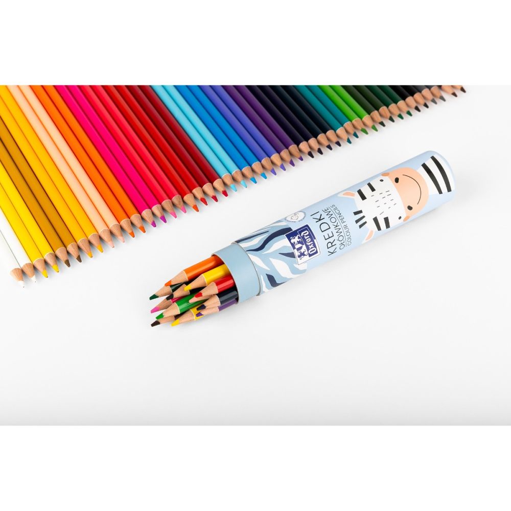 Комплект 12 цветни молива с кръгла форма, Herlitz, Oxford Kids