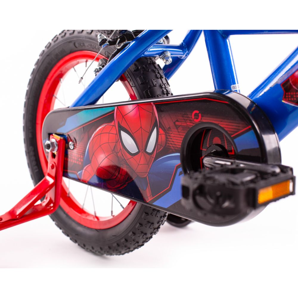 Велосипед с помощни колела, Huffy, Marvel Spiderman, 14 инча, Червен