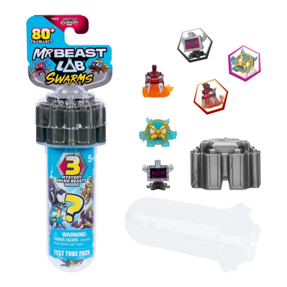 Комплект от 3 фигурки изненада, Mr Beast Lab Swarms, S4, Battle Fusion