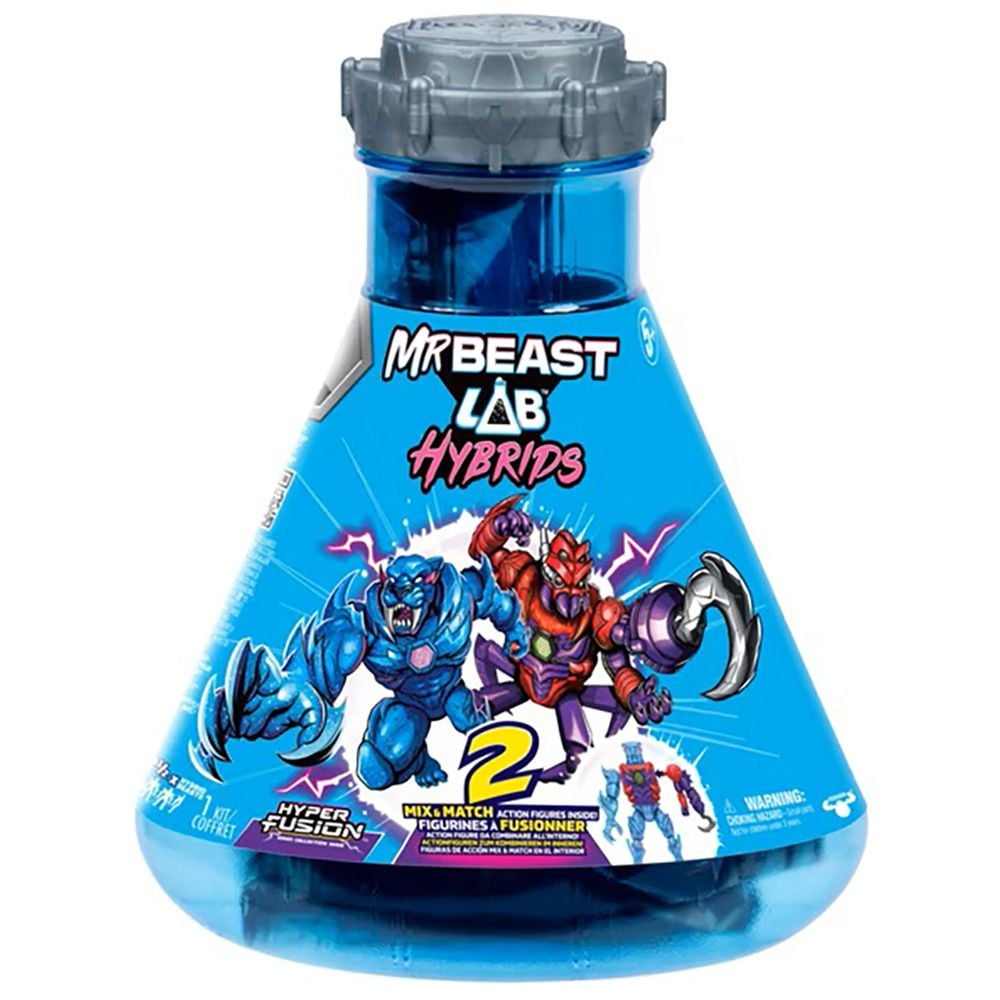 Комплект 2 фигурки, Mr Beast Lab Hibrids, W2, Hyper Fusion, Spider Vs Energy Panther
