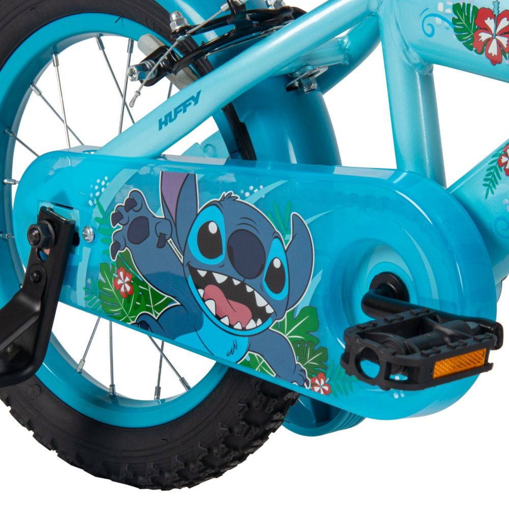 Велосипед с помощни колела, Huffy, Disney Stitch, 14 инча, Син