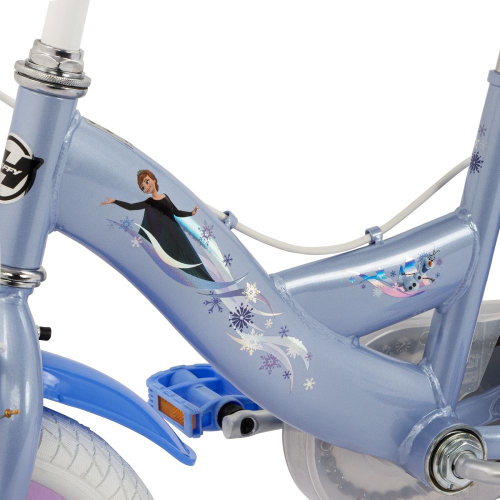 Велосипед с помощни колела, Huffy, Disney Frozen, 14 инча, Син