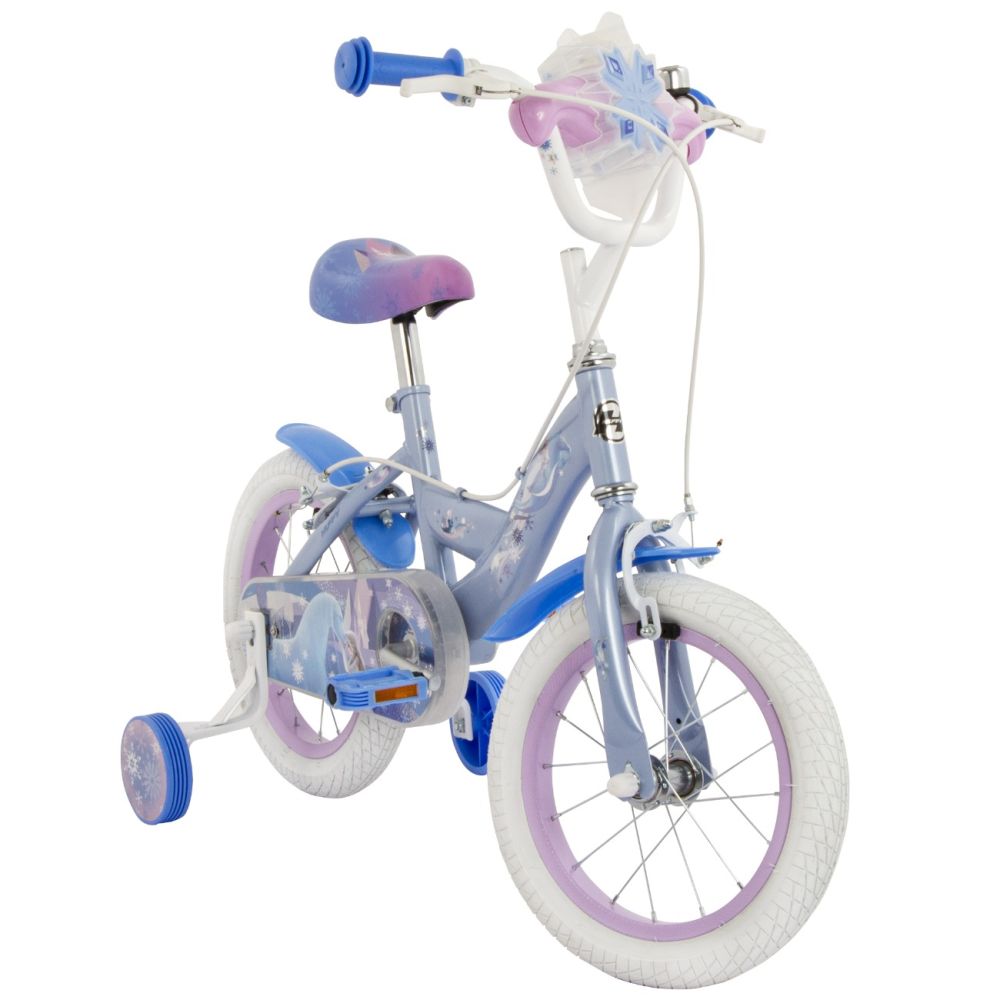 Велосипед с помощни колела, Huffy, Disney Frozen, 14 инча, Син