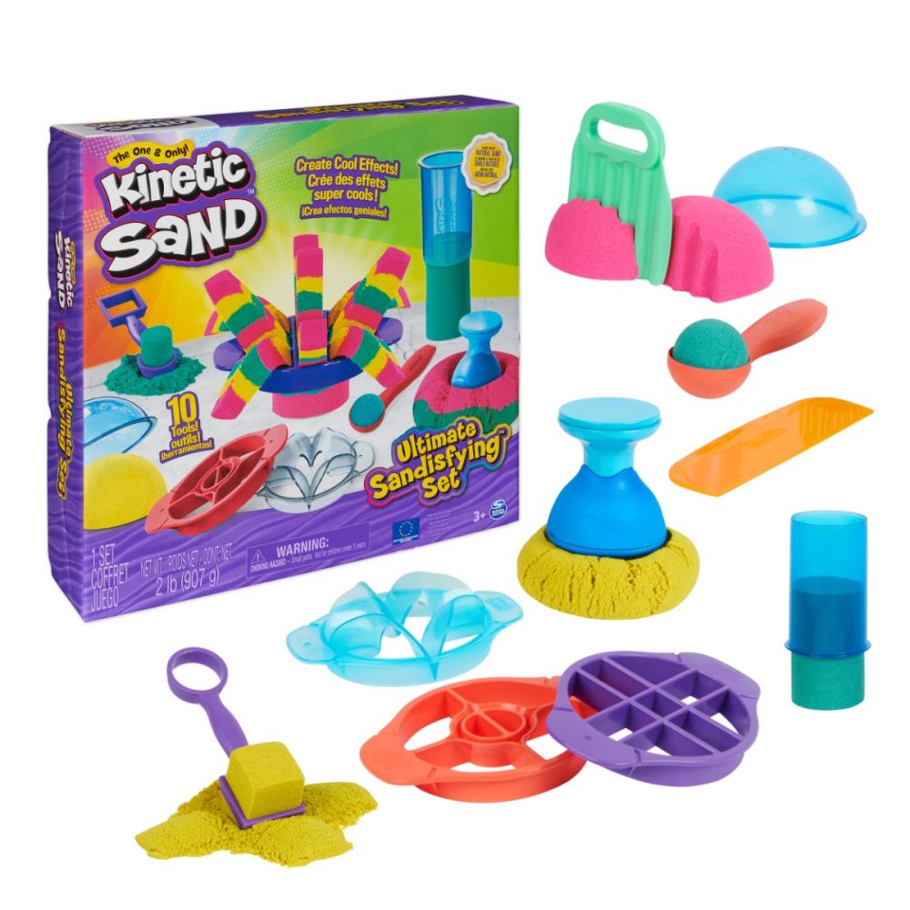 Комплект за игра с пясък и 10 формички за моделиране, Kinetic Sand, 20142634