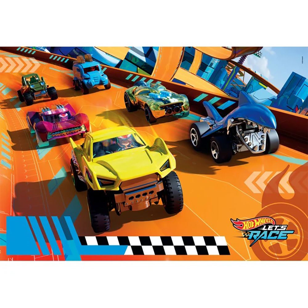 Пъзел Clementoni, Hot Wheels, Let s Race, Super Color, 104 части