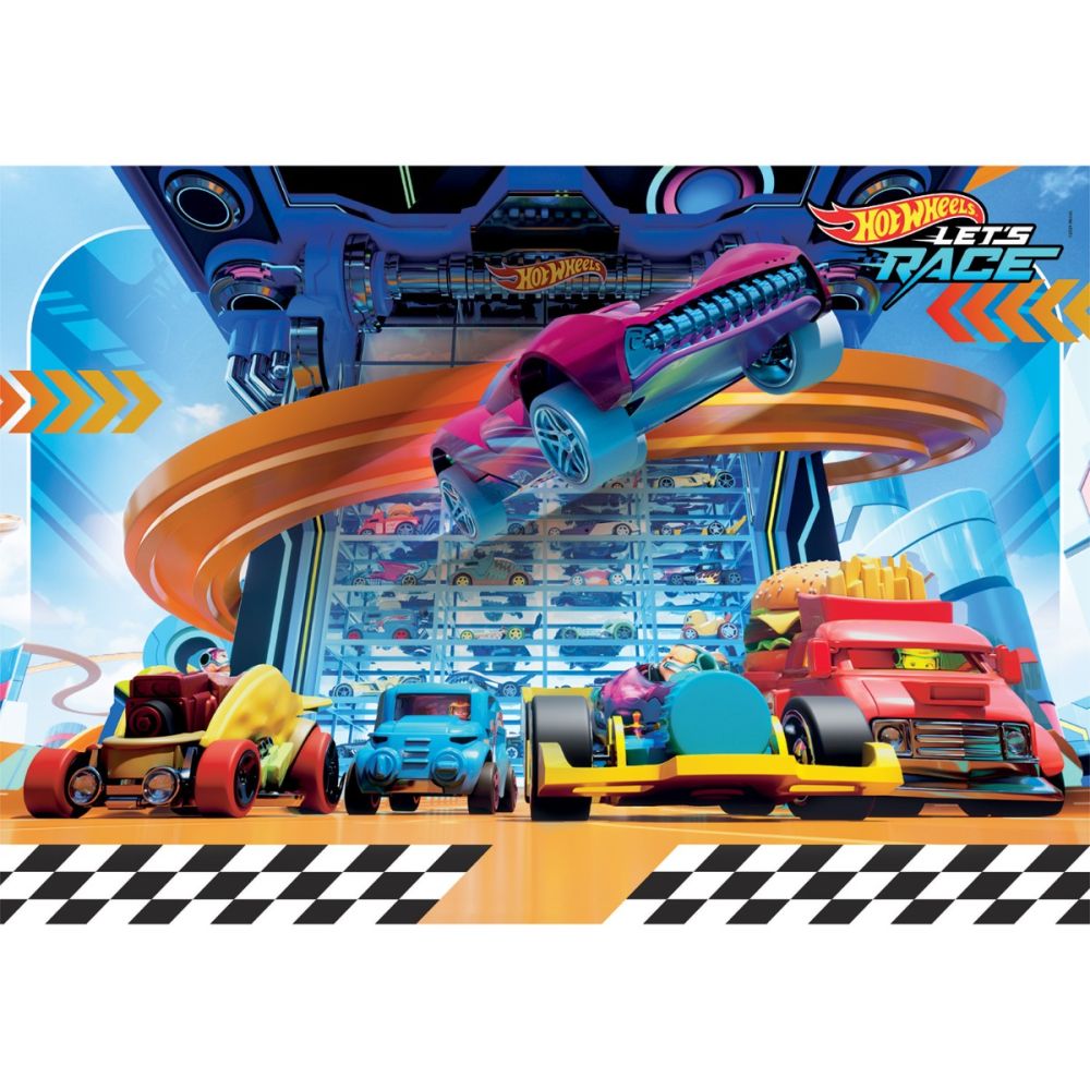 Пъзел Clementoni, Hot Wheels, Super, 104 части