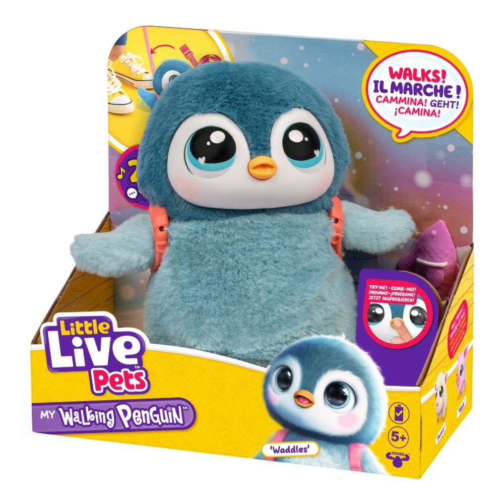 Интерактивна плюшена играчка, Little Live Pets, Penguin, Waddles