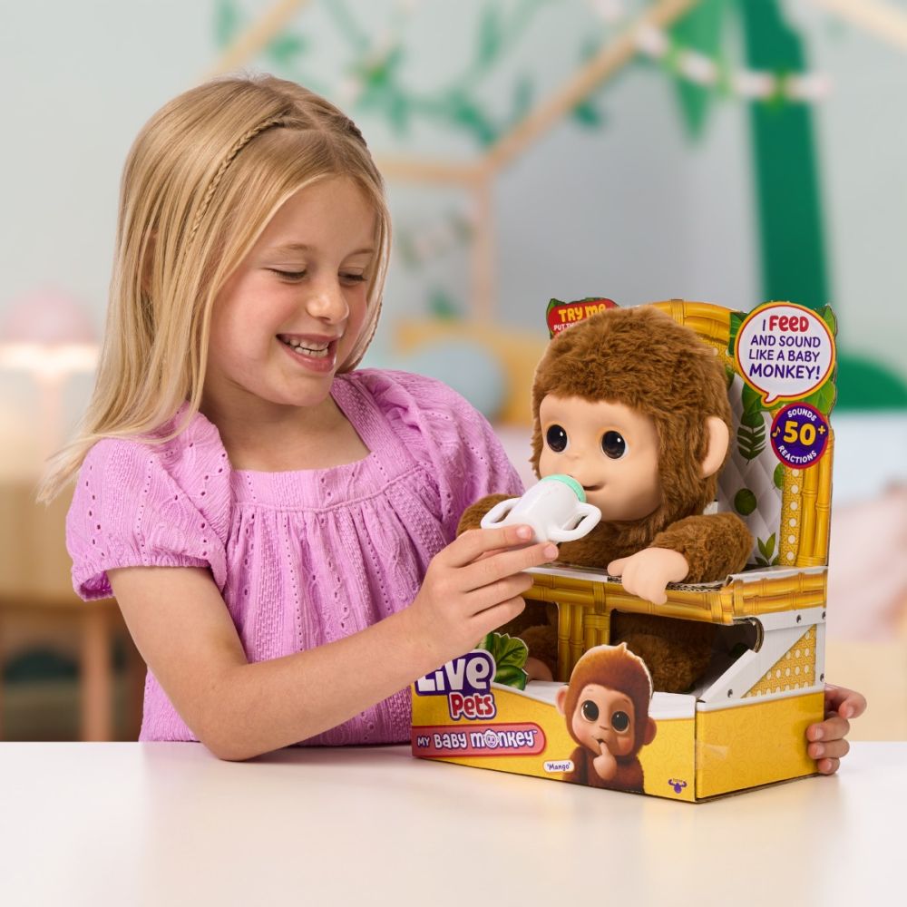 Интерактивна плюшена играчка, Little Live Pets, My Baby Monkey, Mango