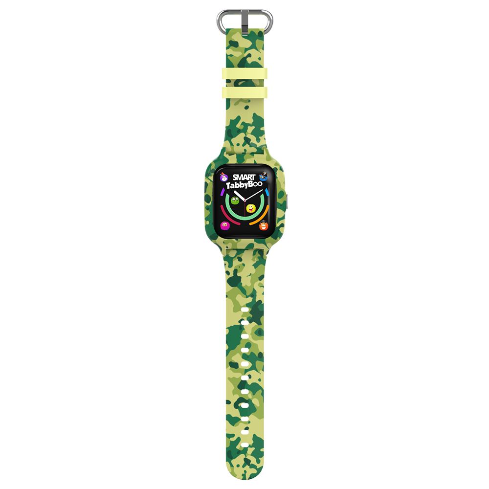 Часовник smartwatch, Tabby Boo, 4G, GPS, Екран 1.4 инча, Camouflage Green