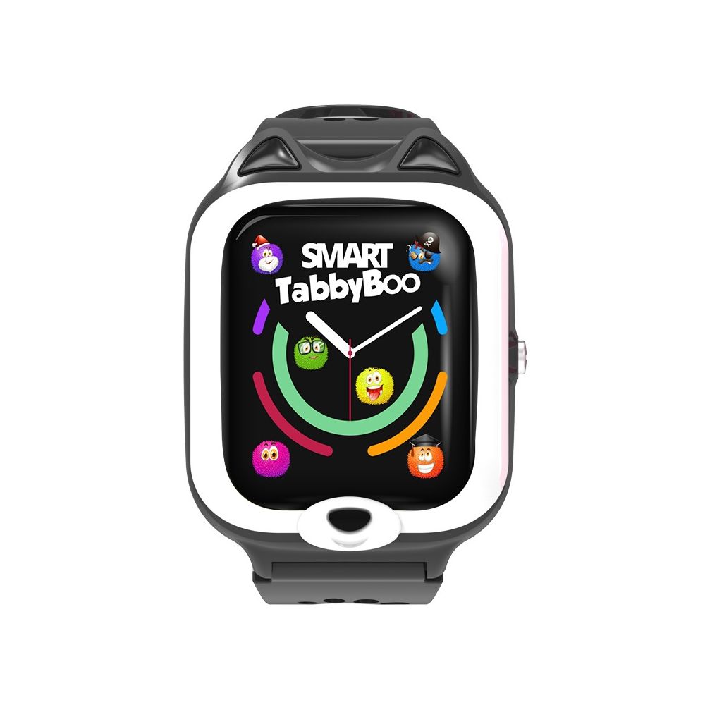 Часовник smartwatch, Tabby Boo, 4G, GPS, Екран 1.4 инча, Kitty Black