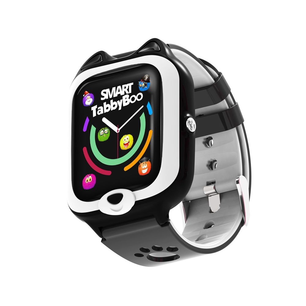 Часовник smartwatch, Tabby Boo, 4G, GPS, Екран 1.4 инча, Kitty Black