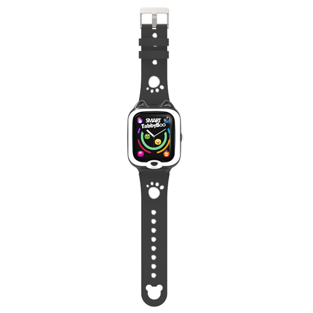 Часовник smartwatch, Tabby Boo, 4G, GPS, Екран 1.4 инча, Kitty Black