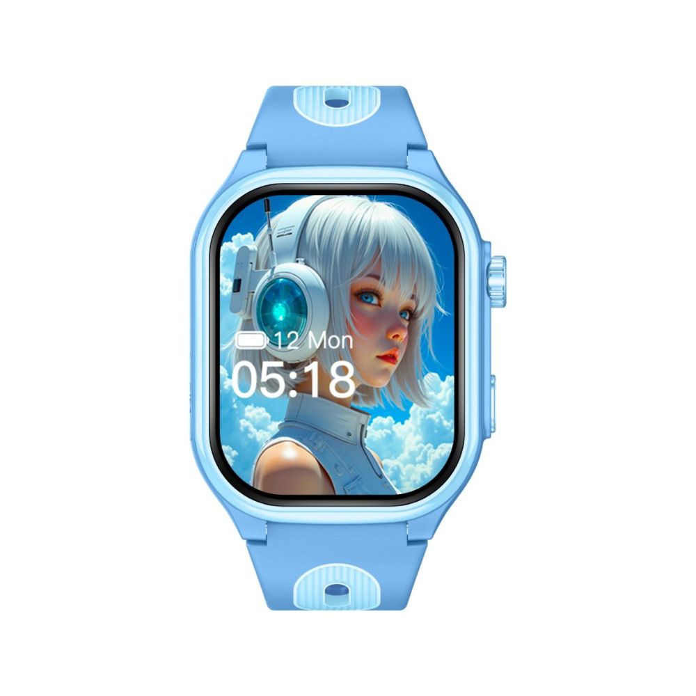 Часовник smartwatch, Tabby Boo, Smartwatch Vision, 4G, GPS, Екран HD Curbat 2 инча, Blue