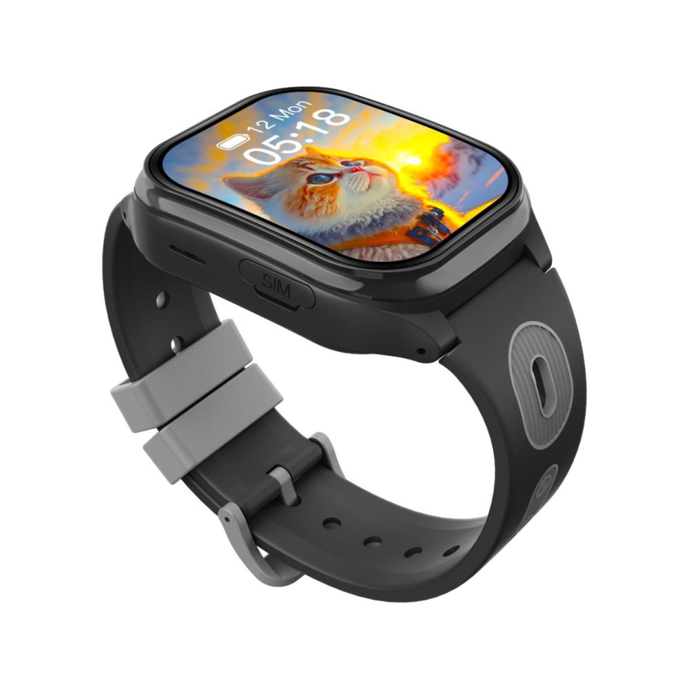 Часовник smartwatch, Tabby Boo, Smartwatch Vision, 4G, GPS, Екран HD Curbat 2 инча, Black