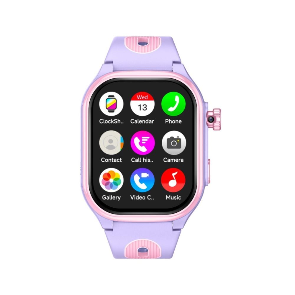 Часовник smartwatch, Tabby Boo, Smartwatch Vision, 4G, GPS, Екран HD Curbat 2 инча, Purple