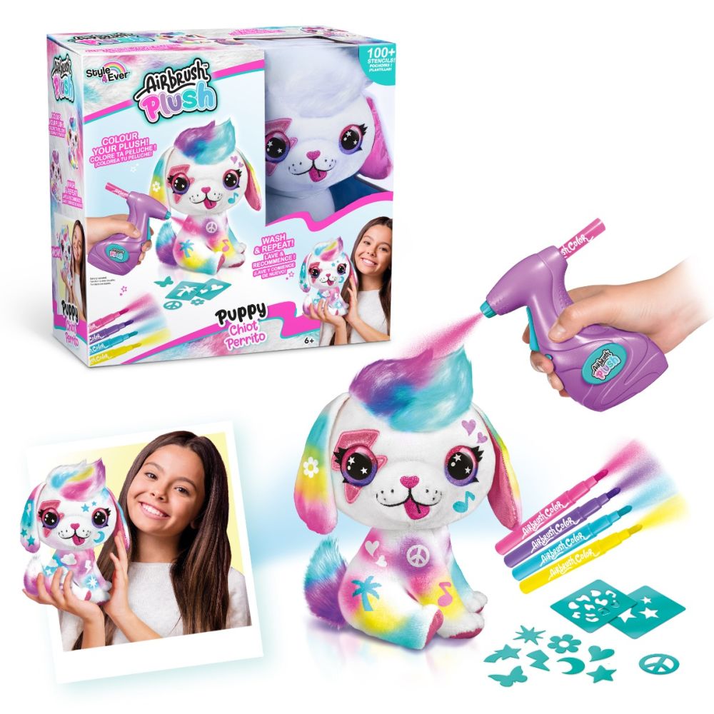 Плюшена играчка за оцветяване, Airbrush Plush, Puppy