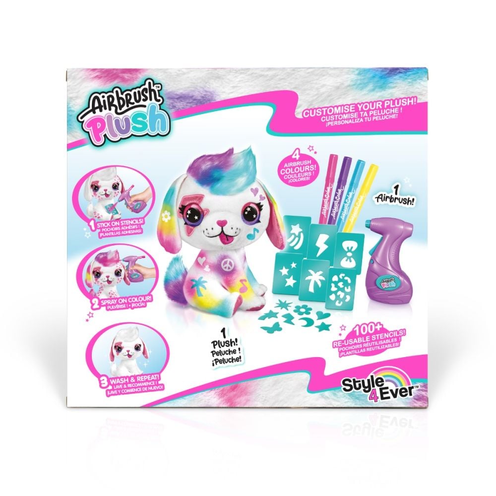 Плюшена играчка за оцветяване, Airbrush Plush, Puppy