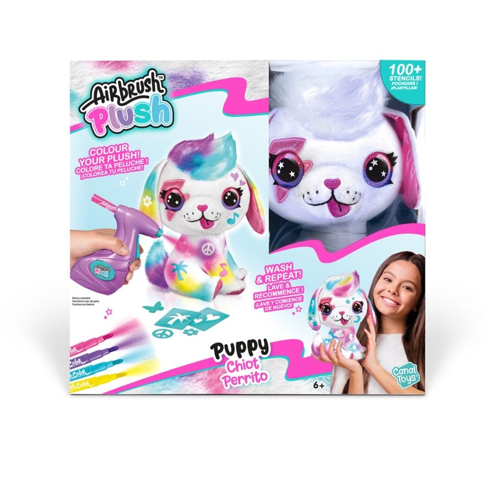 Плюшена играчка за оцветяване, Airbrush Plush, Puppy