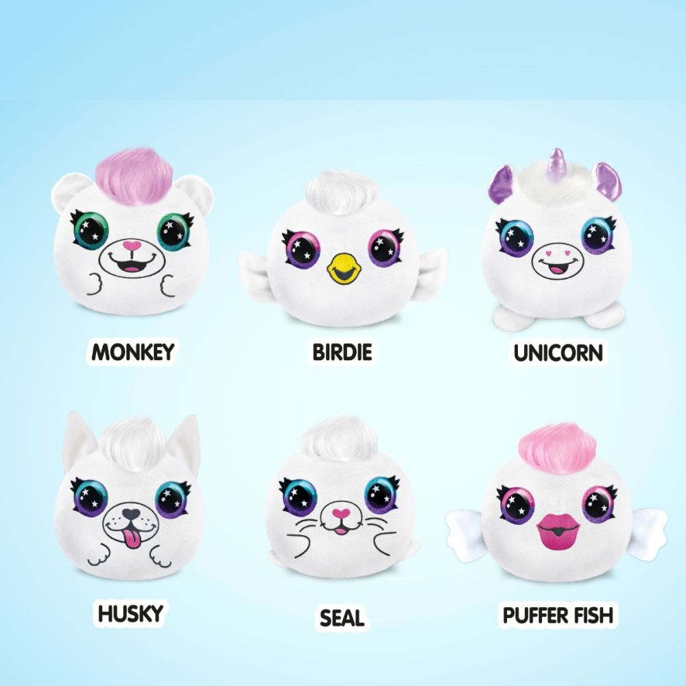 Комплект 2 мини плюшени играчки изненада, Airbrush Plush, Mini Mystery