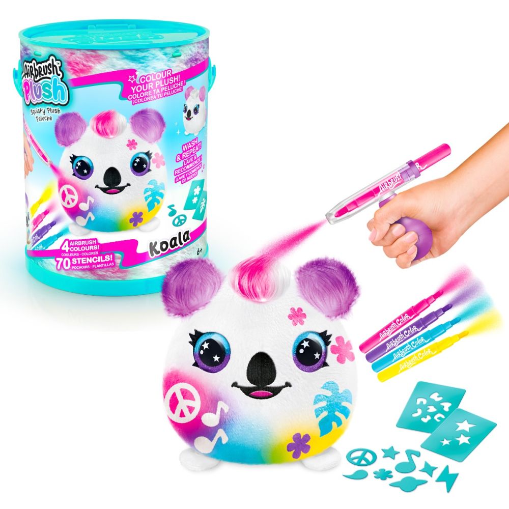Плюшена играчка за оцветяване, Airbrush Plush, Squishy Plush, Коала