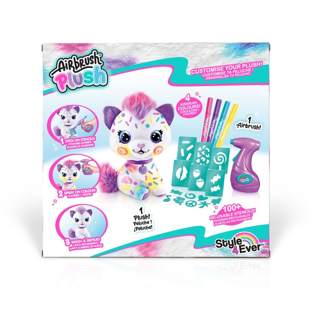 Плюшена играчка за оцветяване, Airbrush Plush, Kitty
