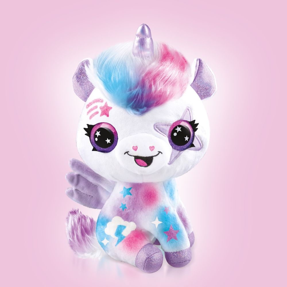 Плюшена играчка за оцветяване, Airbrush Plush, Glow in the dark, Magic Unicorn