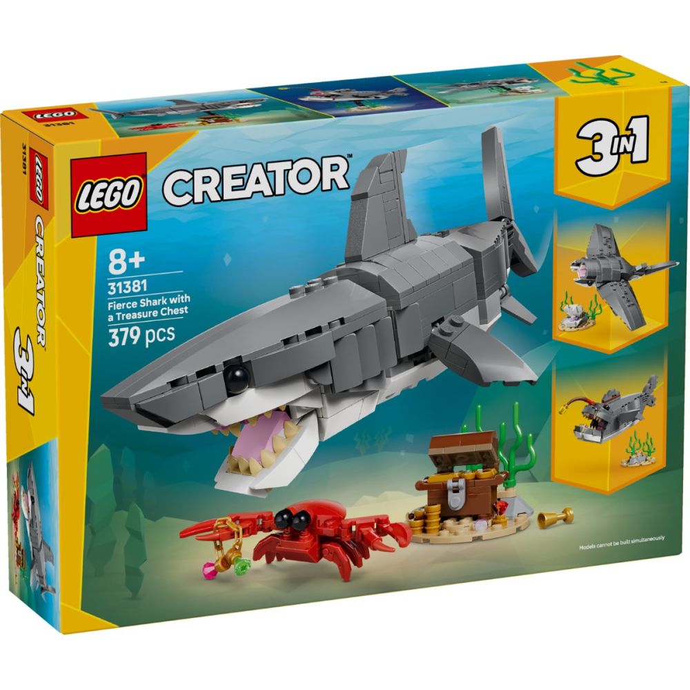 LEGO® Creator - Свирепа акула със сандък със съкровище (31381)