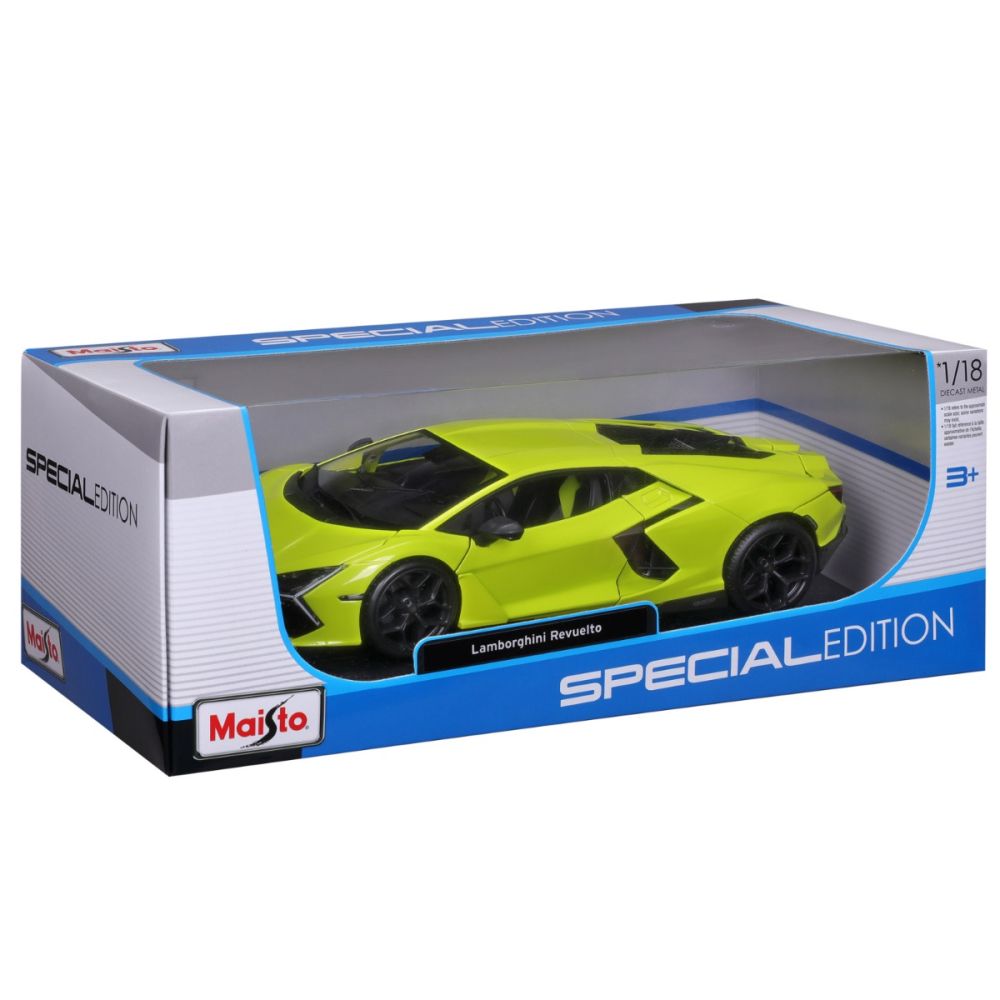 Метална количка, Maisto, Lamborghini Revuelto, 1:18, Зелена