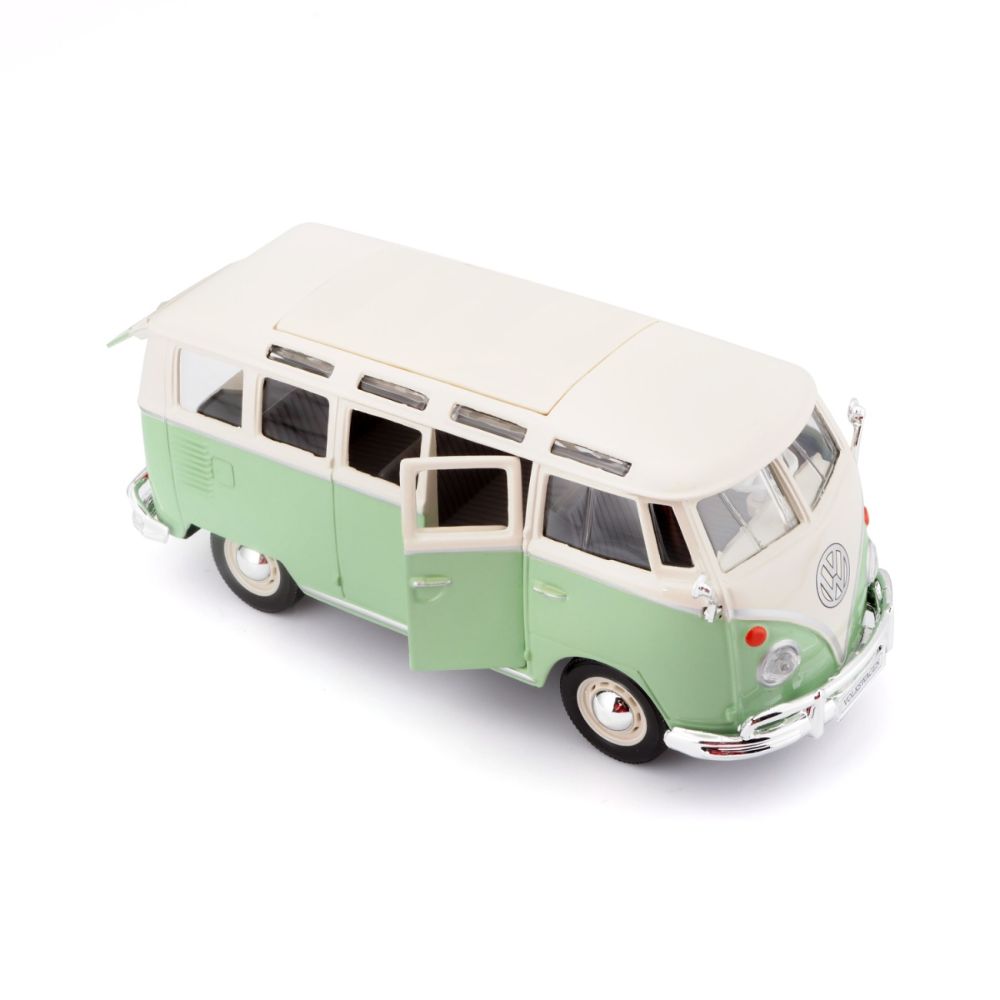 Метална количка, Maisto, Volkswagen Van Samba, 1:25, Зелена