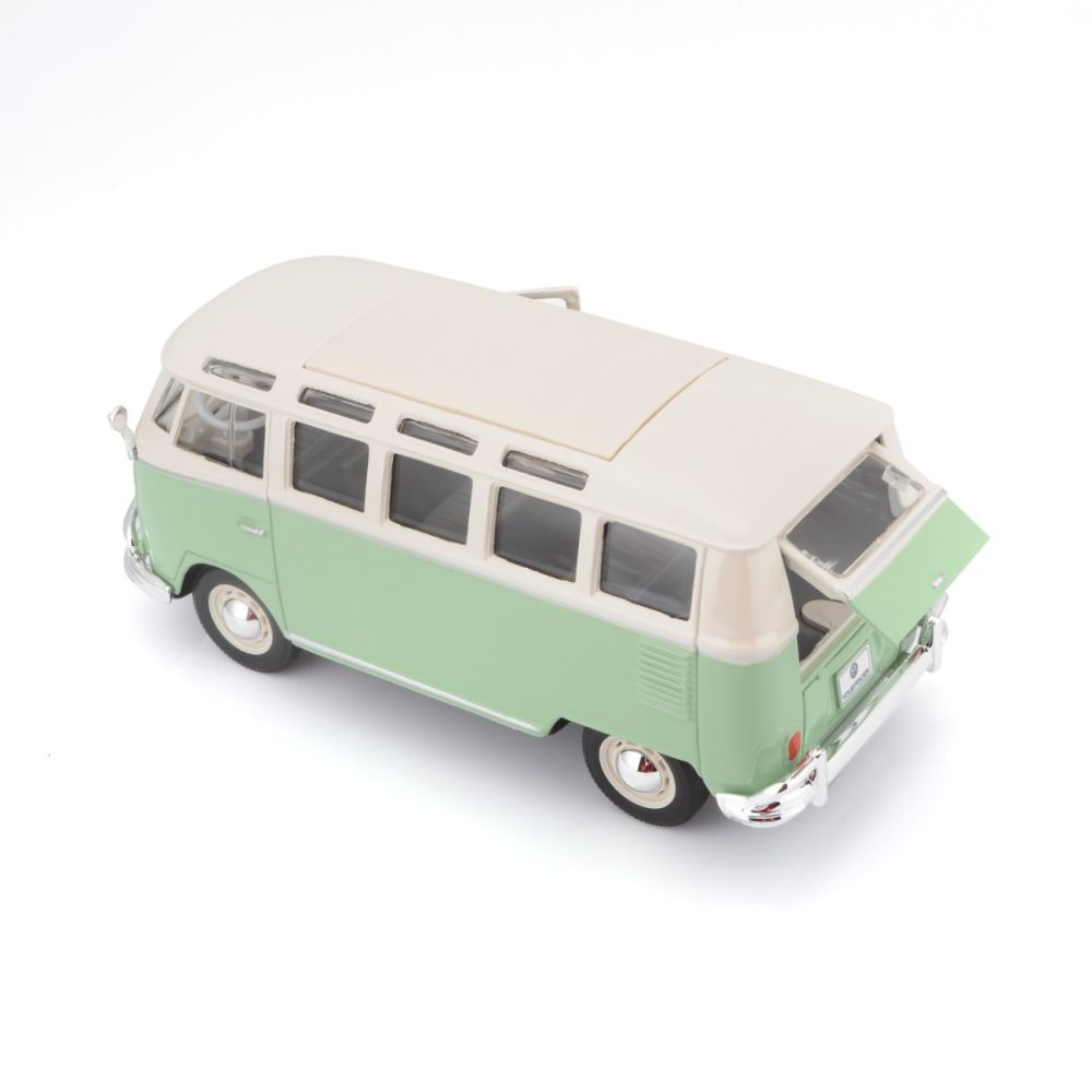 Метална количка, Maisto, Volkswagen Van Samba, 1:25, Зелена