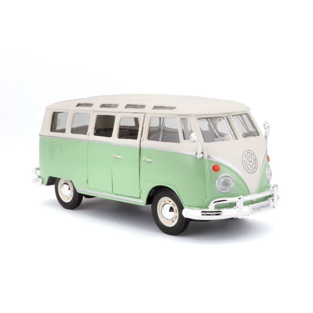 Метална количка, Maisto, Volkswagen Van Samba, 1:25, Зелена